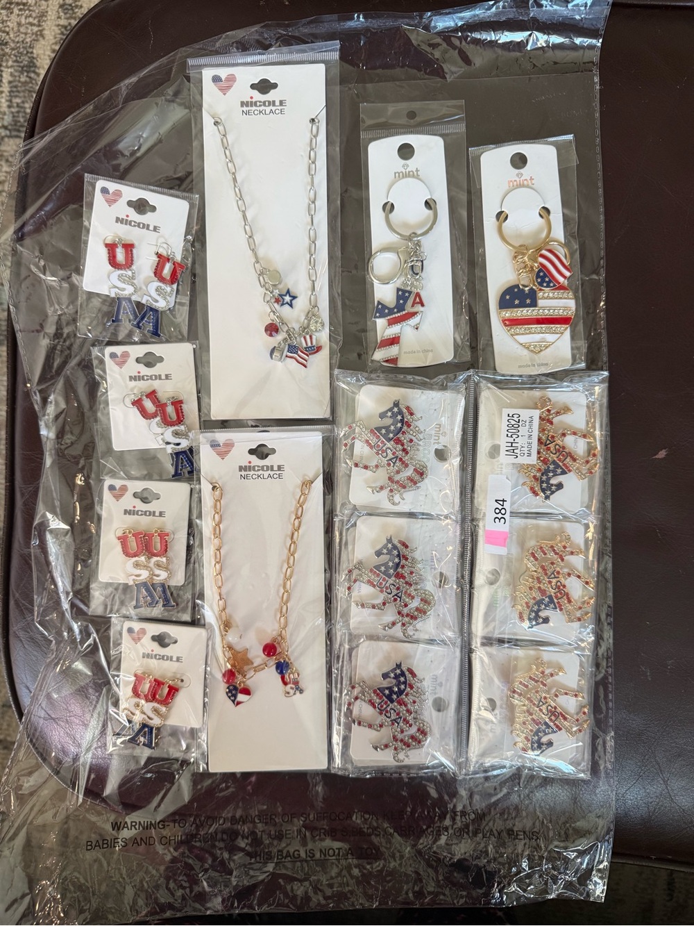 Nicole Red, White & Blue Patriotic Assortment Lot